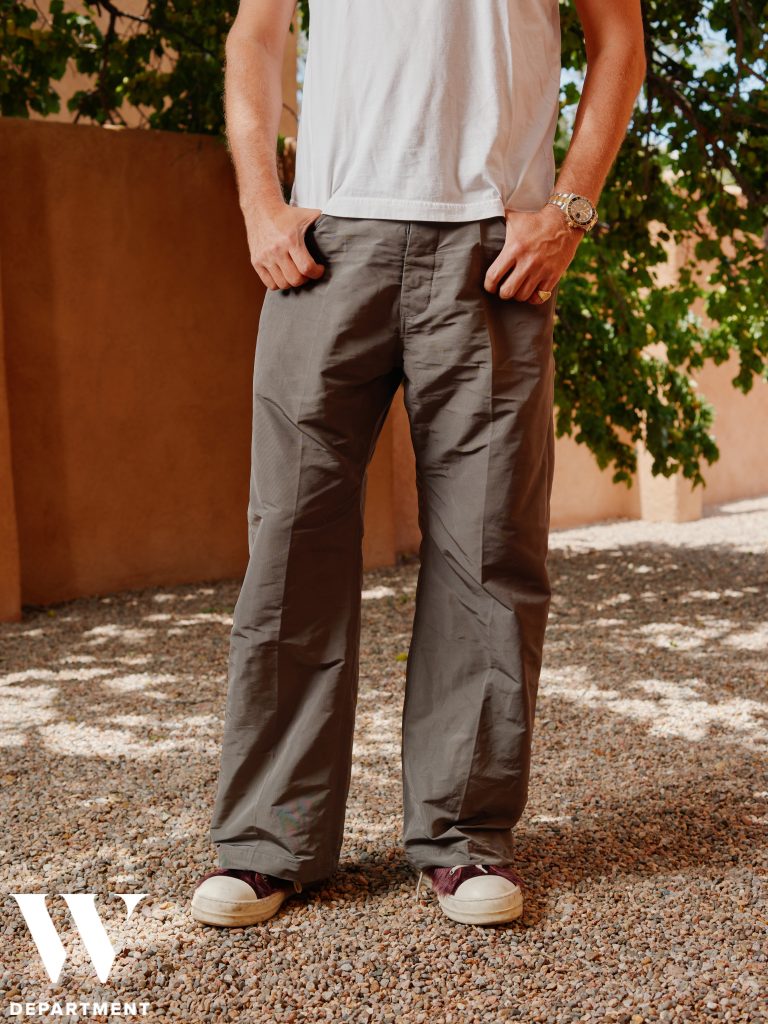 Christopher Webster Loves the 3sixteen Pima Cotton T-Shirt for traveling, and usually pairs it with the Rick Owens Geth Jean in Nylon for a long plane ride