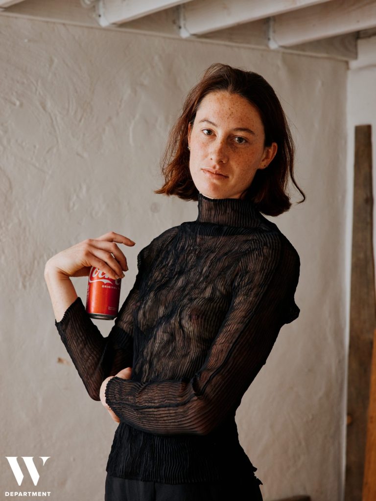Issey Miyake Chiffon Twist Shirt In Black