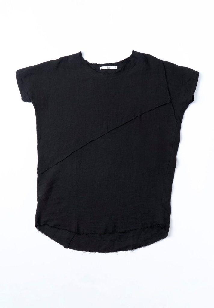 Daub Egg-Shaped Long Patchwork T-Shirt