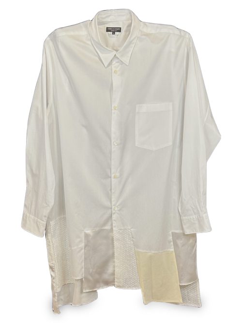 Comme des Garçons Homme Plus Irregular Sequined Paneled Collared Shirt