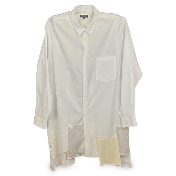 Comme des Garçons Homme Plus Irregular Sequined Paneled Collared Shirt