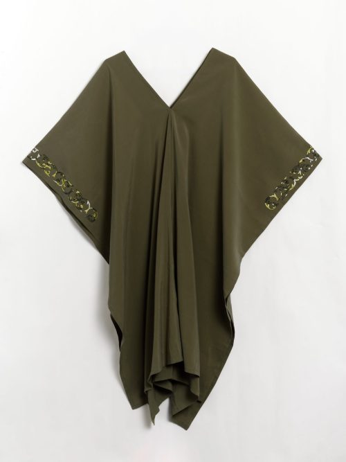310c84c5-1721-4ccc-8a08-971b99b4b5e1_Carla_Fernadez_763964C_276.jpg Carla Fernandez Poncho Yooxs Verde y Dorado y Negro