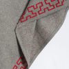 Carla Fernandez Poncho Critóbal Gris Calado Roja, view 2