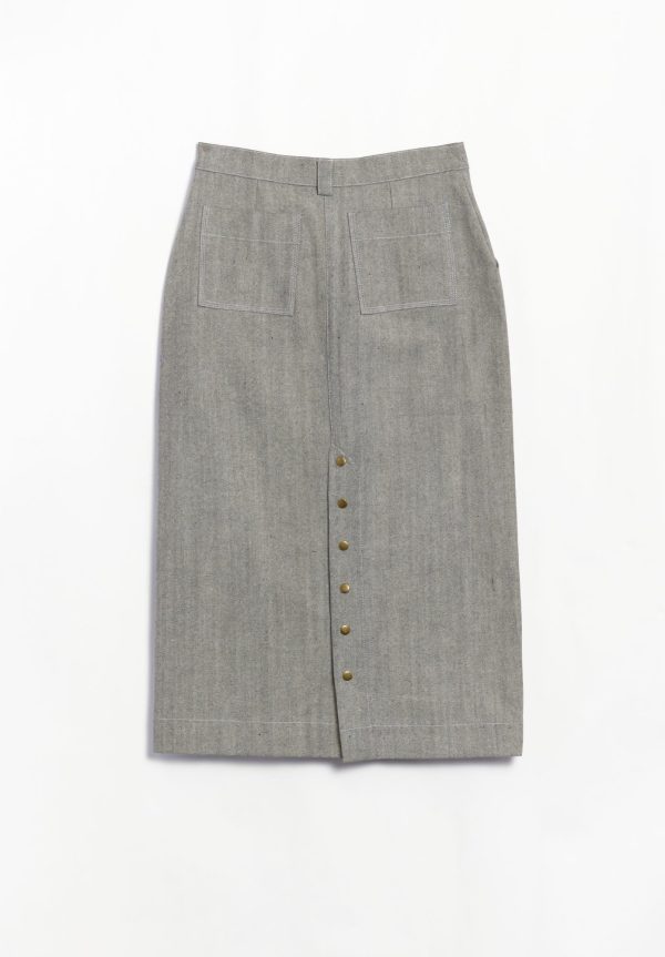 Carla Fernandez Gap Denim Skirt, view 2