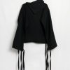 Carla Fernandez Poncho Galvón Negro Calado Plata, view 2