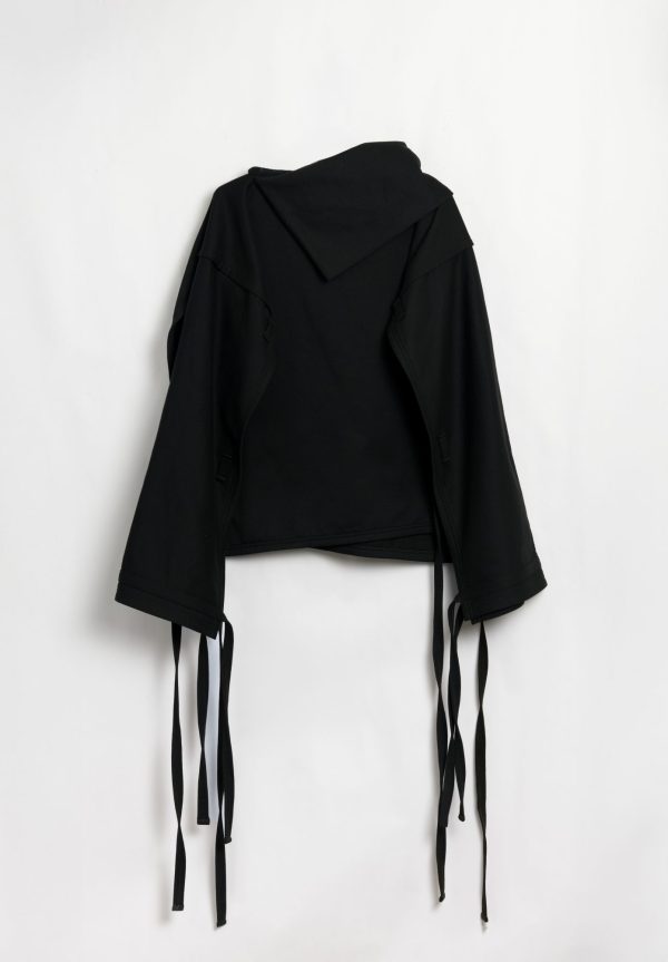 Carla Fernandez Poncho Galvón Negro Calado Plata, view 2