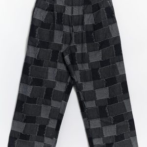 Kuon Boro Jacquard Wide Trousers
