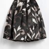 Comme des Garçons Black and White Print Silk Skirt