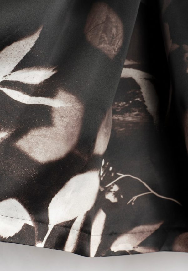 Comme des Garçons Black and White Print Silk Skirt, view 2