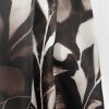 Comme des Garçons Black and White Print Silk Skirt, view 3