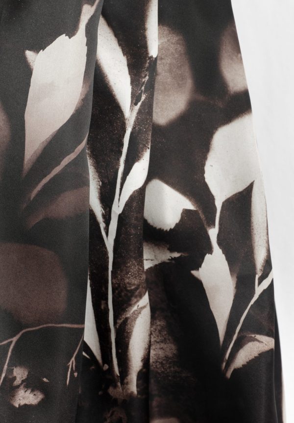 Comme des Garçons Black and White Print Silk Skirt, view 3