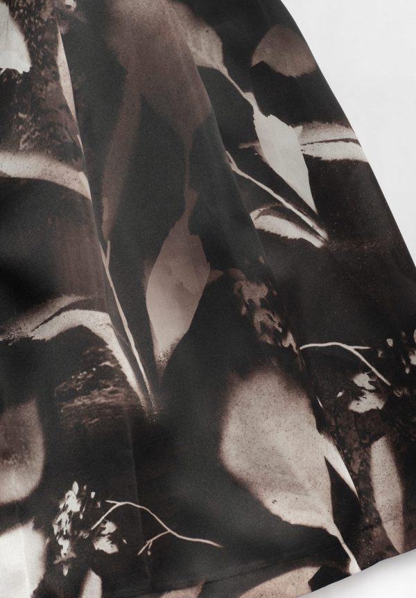 Comme des Garçons Black and White Print Silk Skirt, view 4