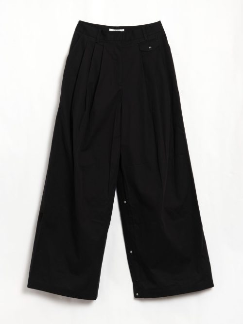 Tibi Bio Twill Triple Pleat Cropped Pant