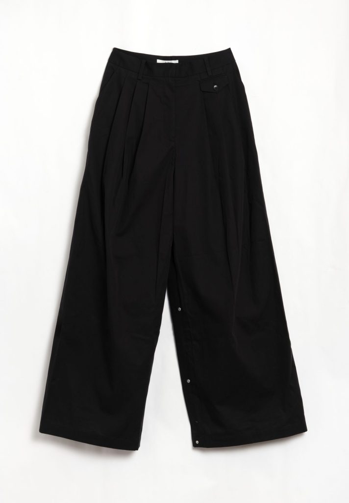 Tibi Bio Twill Triple Pleat Cropped Pant