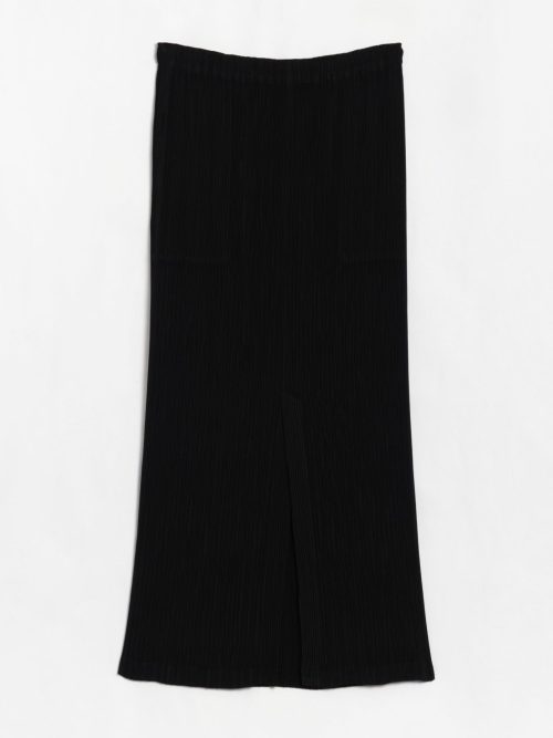 Issey Miyake Hatching Pleats Skirt- Black