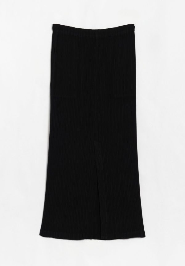 Issey Miyake Hatching Pleats Skirt- Black