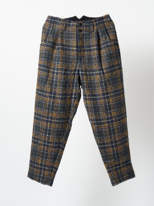Nicholas Daley Pleated Trouser- Turmeric and Navy