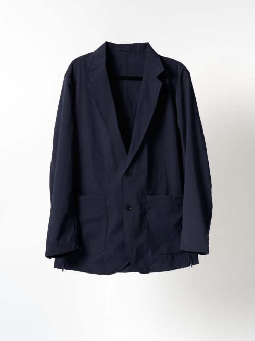Kuon Side Zip Seersucker Blazer