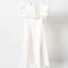 Ksenia Schnaider Denim Maxi Dress with Ruffles
