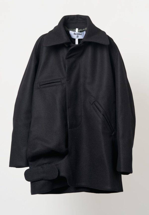 Mai-Gidah Black Wrap Coat, view 2