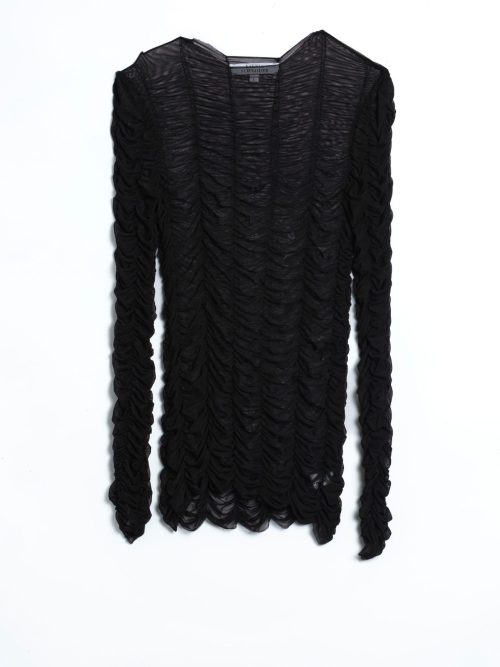 Ksenia Schnieder Mesh Drape LS Dress