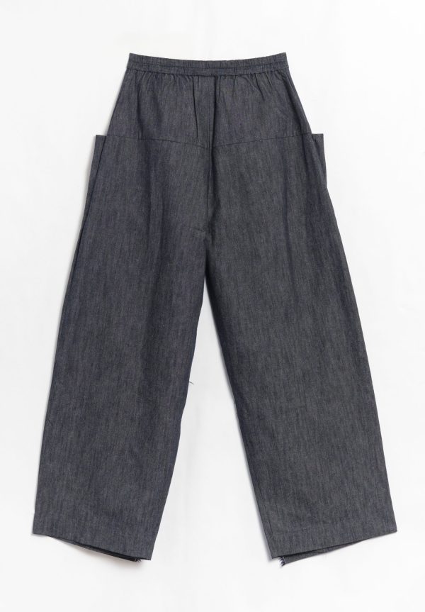 Yeung Chin Straight Pants With Raw Edge Detail, view 2