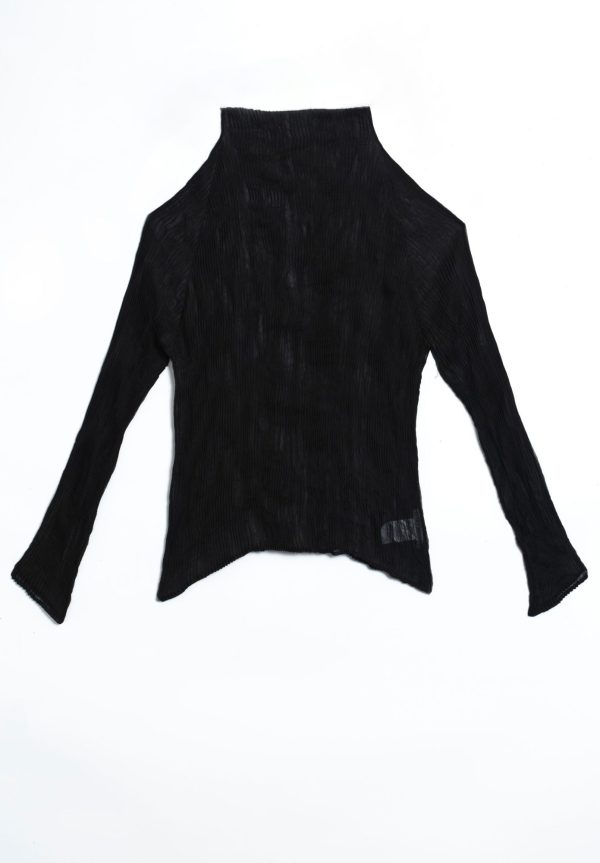 Issey Miyake Chiffon Twist Shirt- Black