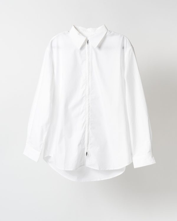 Kuon Zip-Up Cotton Shirt