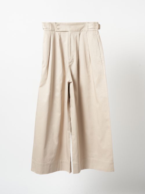 Nicholas Daley Two Pleat Wide Leg Trouser - Beige