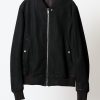 Rick Owens Black Flight Classic Bomber Jacket