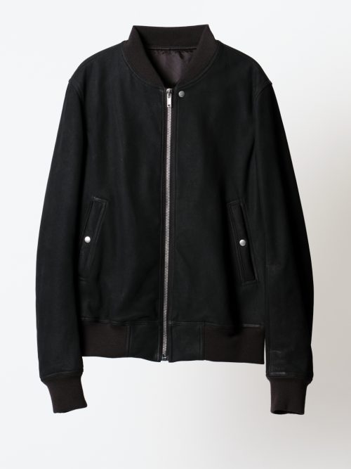 Rick Owens Black Flight Classic Bomber Jacket