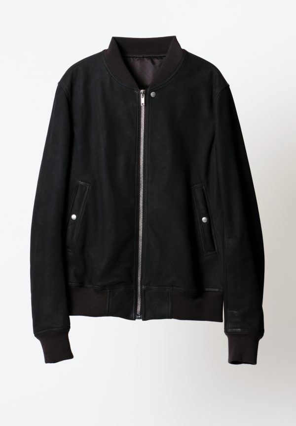 Rick Owens Black Flight Classic Bomber Jacket