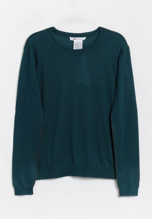Paychi Guh Worsted Cashmere L/S Crew - Pine Green