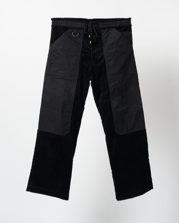 Nicholas Daley Pullcord Trouser- Black Corduroy