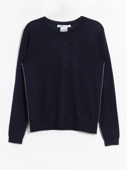 Paychi Guh Worsted Cashmere L/S Crew - Navy