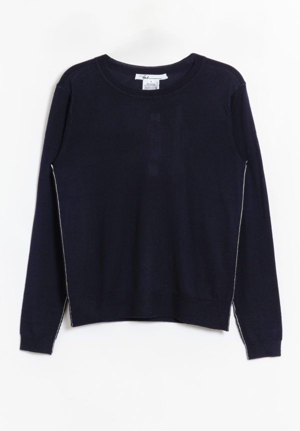 Paychi Guh Worsted Cashmere L/S Crew - Navy