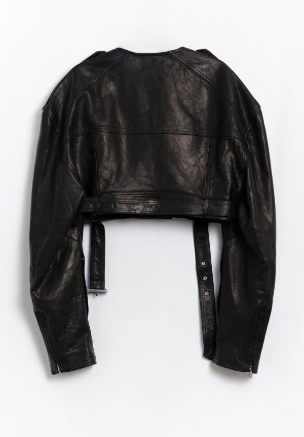 Rick Owens Micro Biker Jacket, view 2