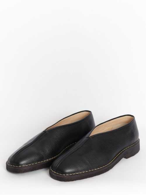Lemaire Women's Flat Piped Slippers- Black