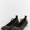 Lemaire Square Flat Ballerina Shoe- Chocolate Brown