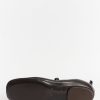 Lemaire Square Flat Ballerina Shoe- Chocolate Brown, view 3