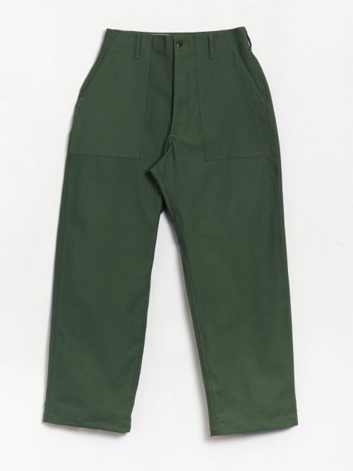 Engineered Garments Olive Cotton Reverse Sateen Fatigue Pant
