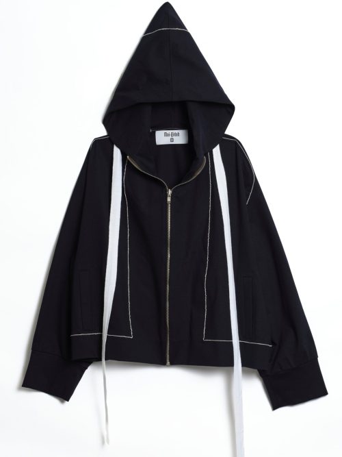 Mai-Gidah Zip-Through Hoodie with Contrast Under-Stitching
