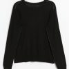 Paychi Guh Worsted Cashmere L/S Crew - Black, view 2