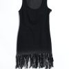 Ksenia Schnaider Denim Dress with Fringe