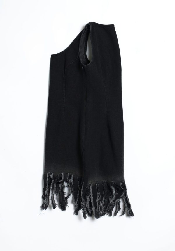 Ksenia Schnaider Denim Dress with Fringe, view 2