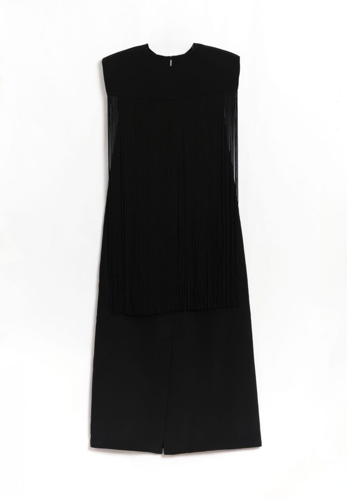 Tibi 4Ply Silk Fringed Dress