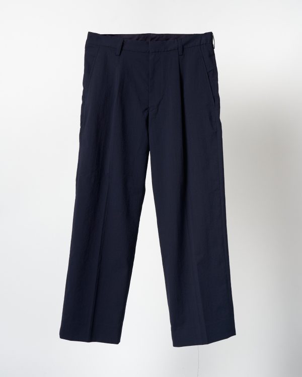 Kuon Seersucker Single Pleat Pants