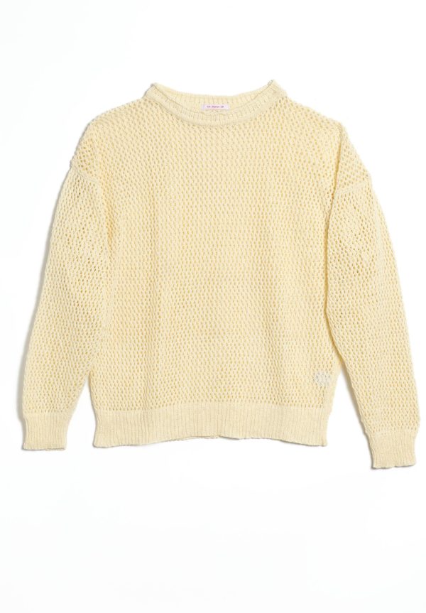 s.k. manor hill Open Knit Sweater - Ivory