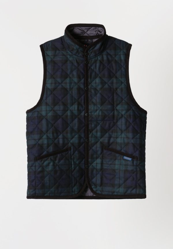 LAVENHAM ブラック ダウンベスト 38 Lavenham Blackwatch Mickfield Gilet | W Department — Santa Fe, NM