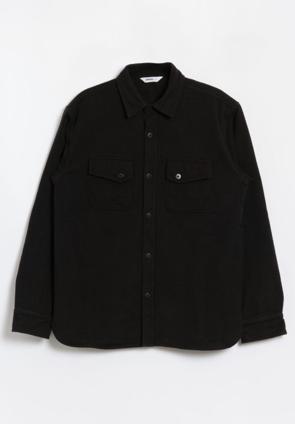 3Sixteen Crosscut Flannel - Black Cotton Twill